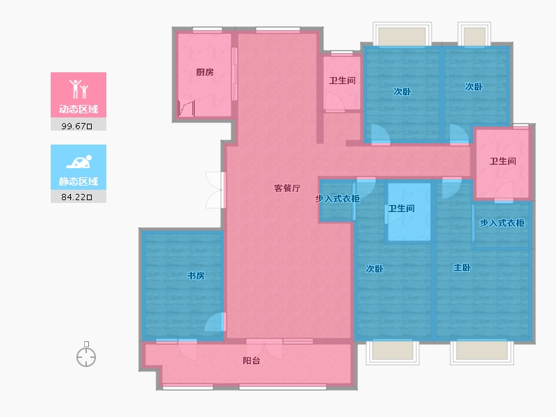 山东省-济宁市-瑞马意墅-163.83-户型库-动静分区