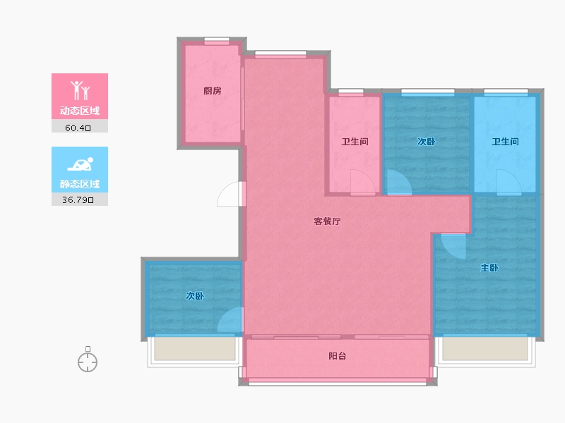 江苏省-常州市-金坛万达光语未来-89.00-户型库-动静分区