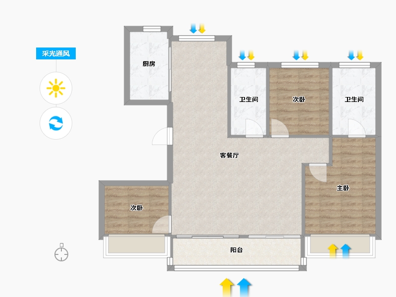 江苏省-常州市-金坛万达光语未来-89.00-户型库-采光通风