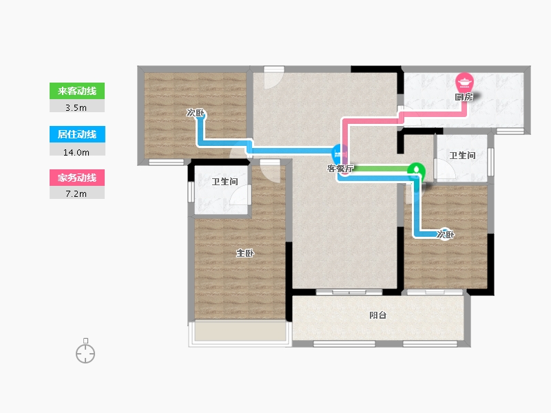 河南省-信阳市-华府书香苑五期-116.59-户型库-动静线