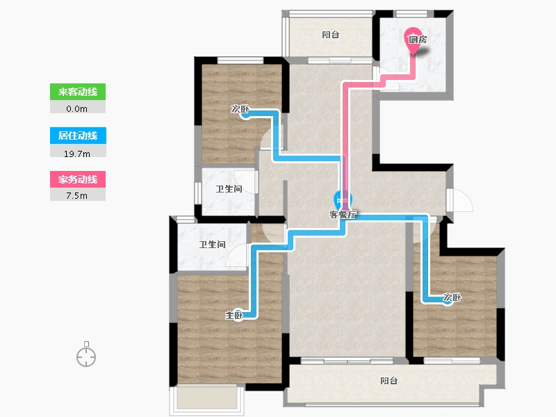 河南省-商丘市-中建观湖宸府-100.07-户型库-动静线