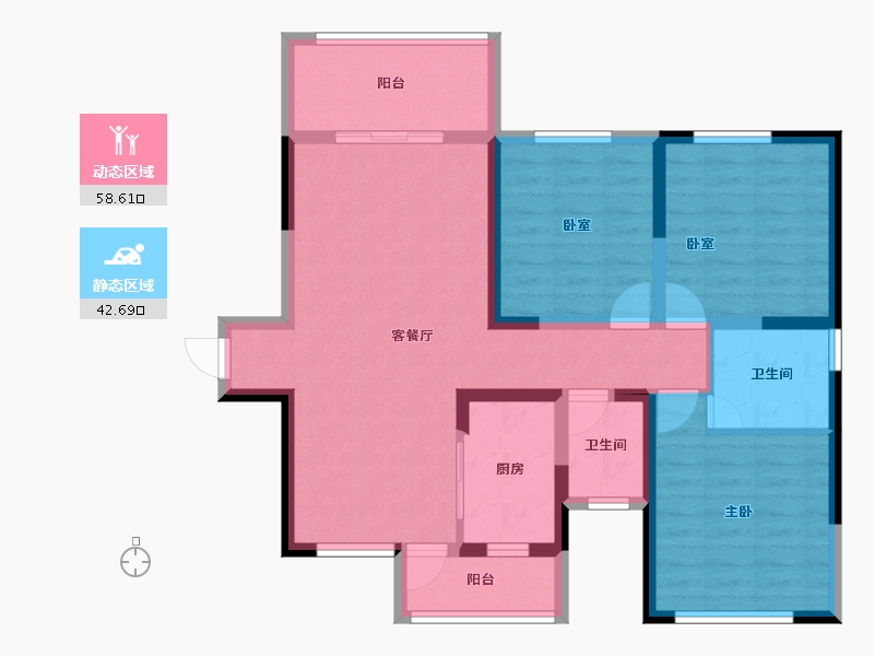 四川省-绵阳市-品润枫景壶-89.48-户型库-动静分区