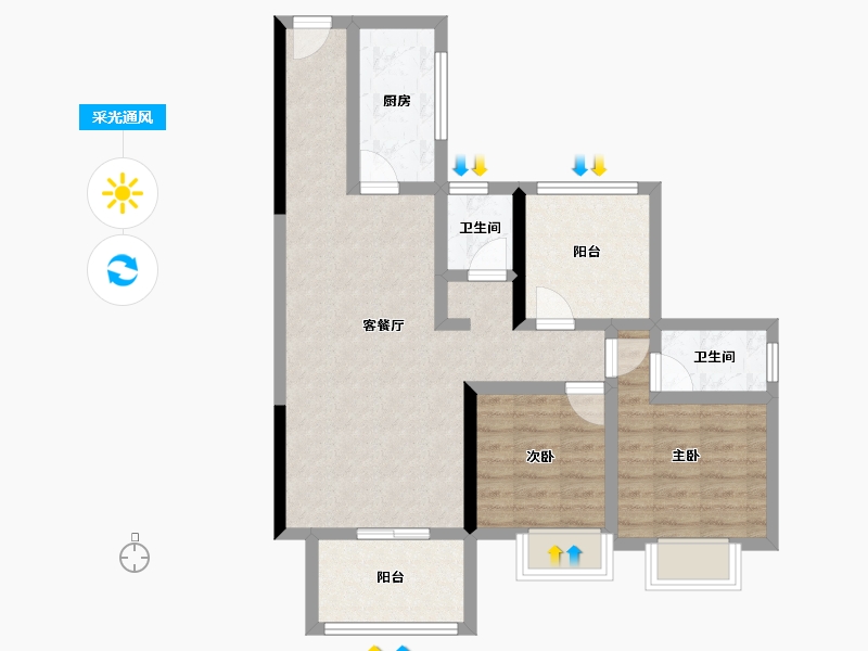 广西壮族自治区-南宁市-南宁启迪东盟科技城-71.95-户型库-采光通风