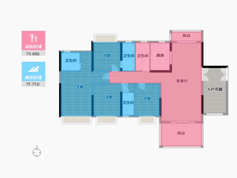 广东省-阳江市-联兴·旗峰花园-180.00-户型库-动静分区