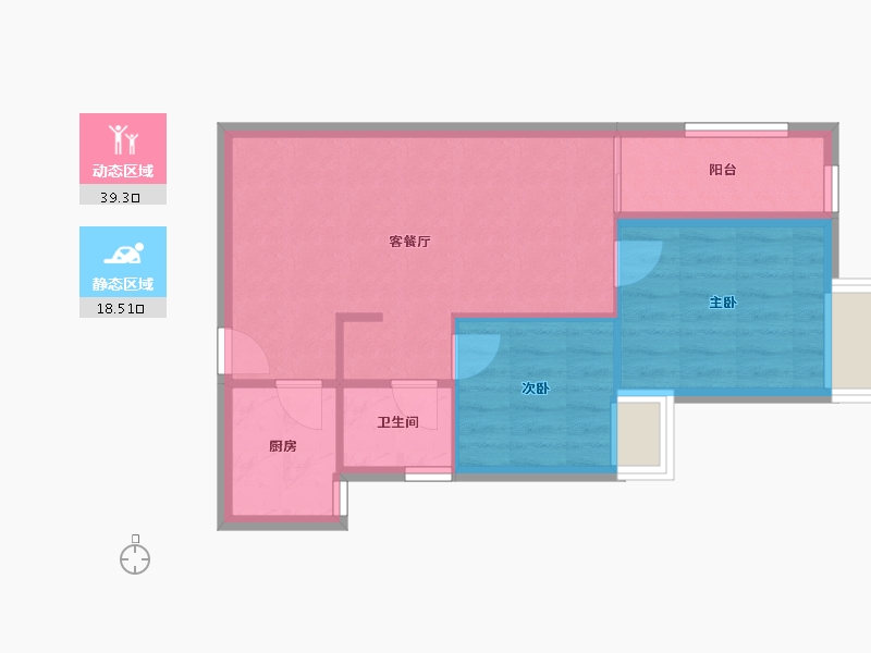 福建省-南平市-江南·中央金座-51.70-户型库-动静分区