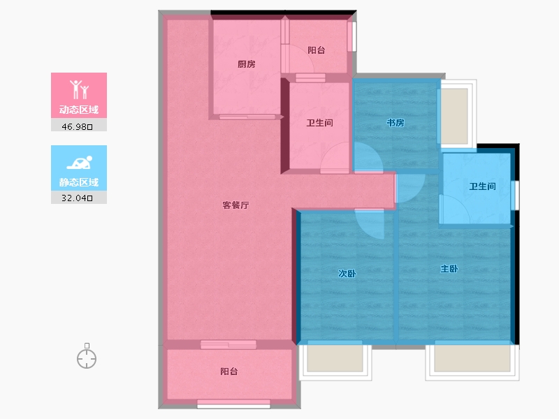 福建省-南平市-鑫盛富贵名门-69.86-户型库-动静分区