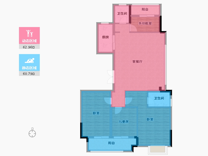 浙江省-湖州市-碧桂园黄金时代-112.00-户型库-动静分区