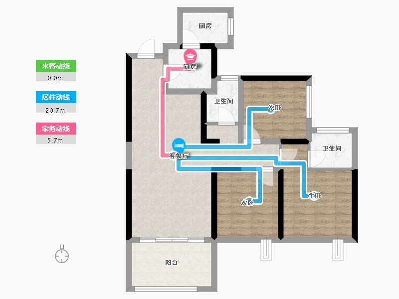 四川省-南充市-嘉和·天悦尚嶺-78.76-户型库-动静线