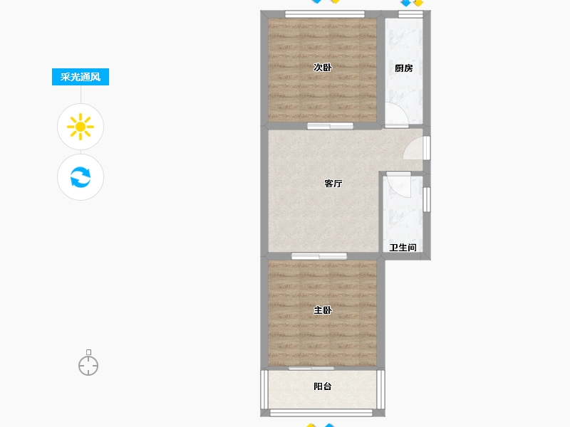 福建省-福州市-横巷新村-67.00-户型库-采光通风