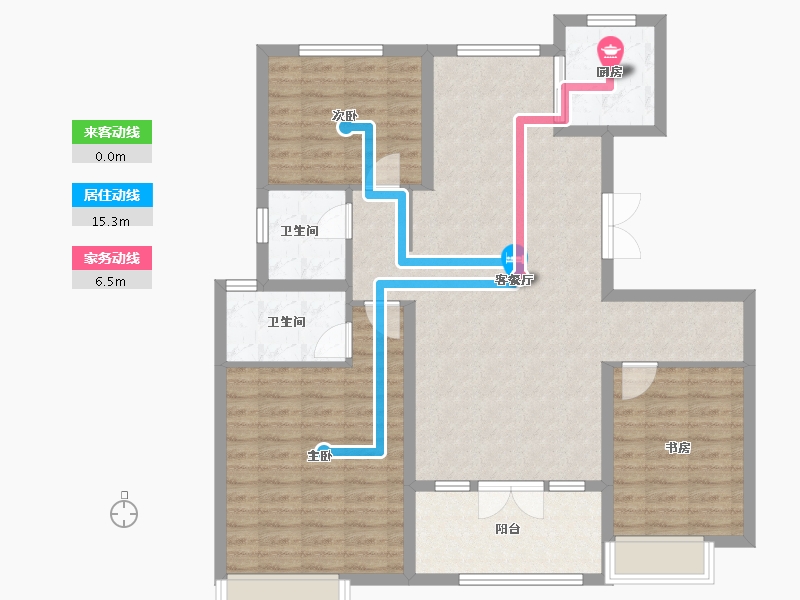 山东省-济宁市-星悦城*和园-108.00-户型库-动静线