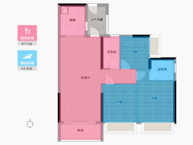 四川省-乐山市-滨江府-88.00-户型库-动静分区