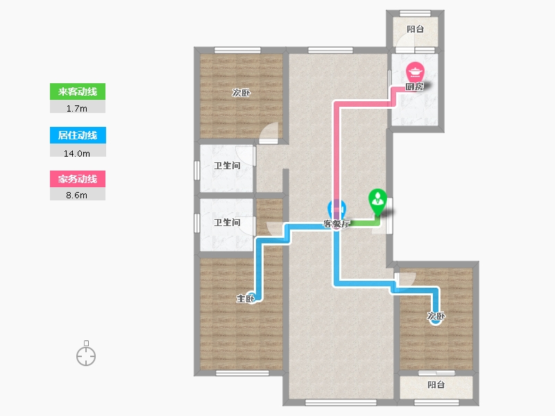 内蒙古自治区-乌兰察布市-天诚云中郡-123.31-户型库-动静线