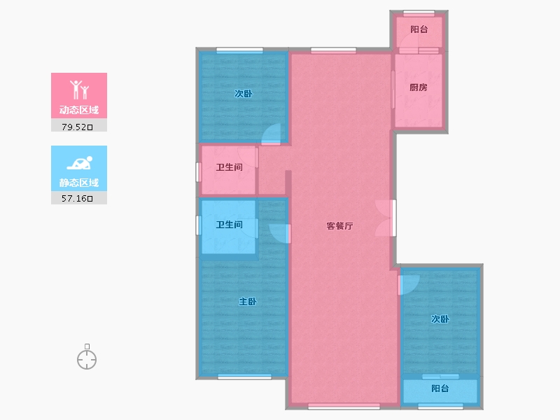 内蒙古自治区-乌兰察布市-天诚云中郡-123.31-户型库-动静分区