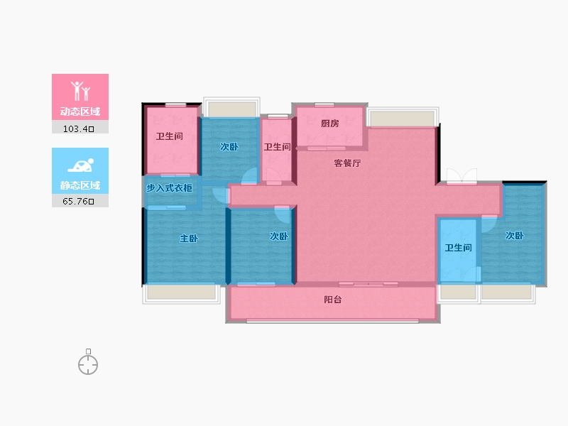 江苏省-南京市-颐和源璟-151.84-户型库-动静分区