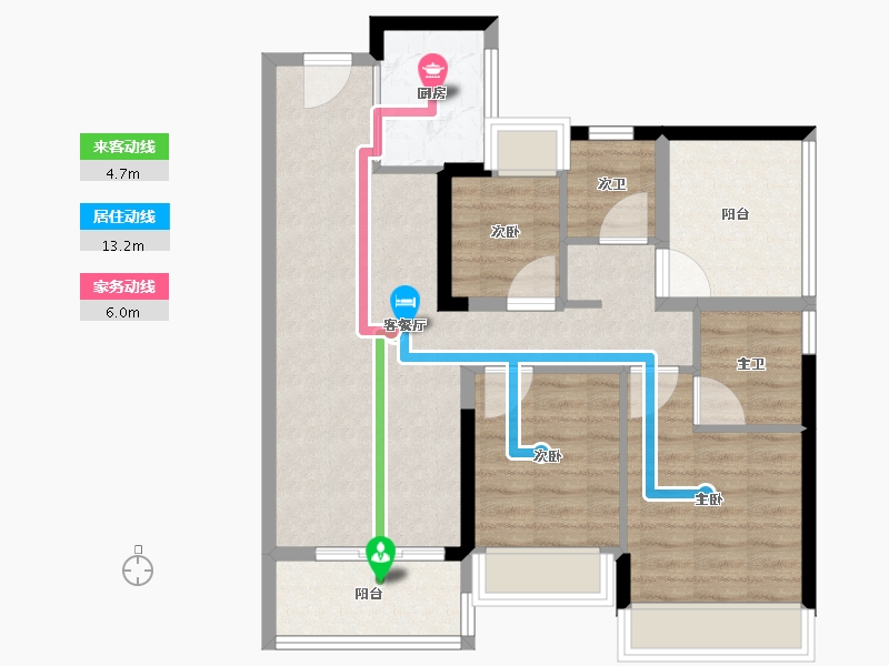 广东省-佛山市-建发融创雅居乐和玺-81.05-户型库-动静线