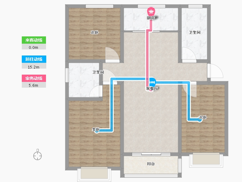 山东省-德州市-锦纺家园-115.00-户型库-动静线