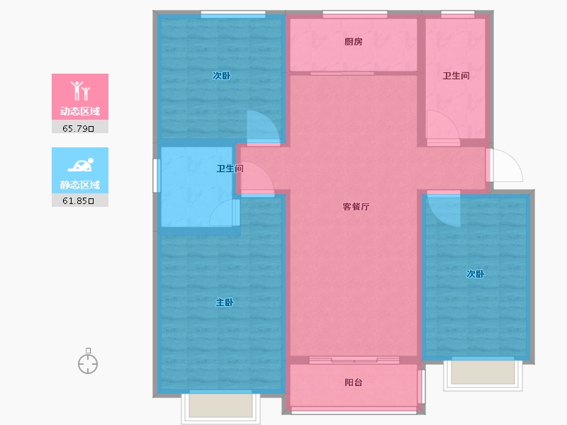 山东省-德州市-锦纺家园-115.00-户型库-动静分区