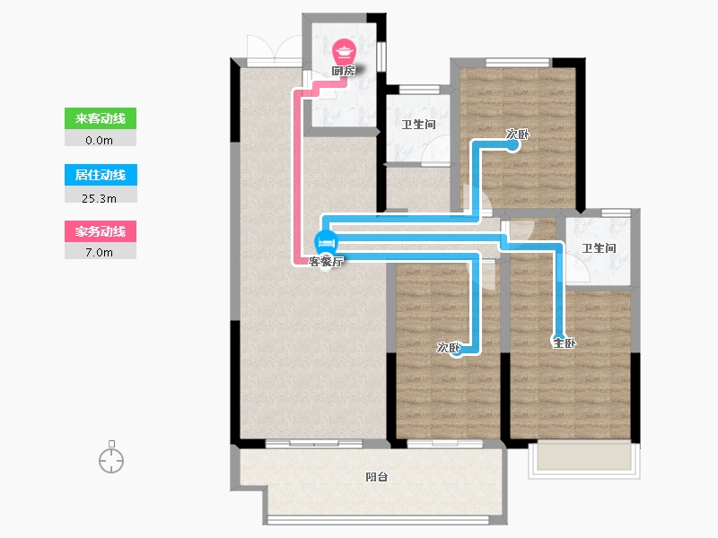 河南省-信阳市-东方今典印象湖山-107.53-户型库-动静线