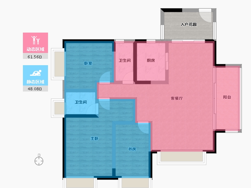 广东省-中山市-裕港豪庭-105.60-户型库-动静分区