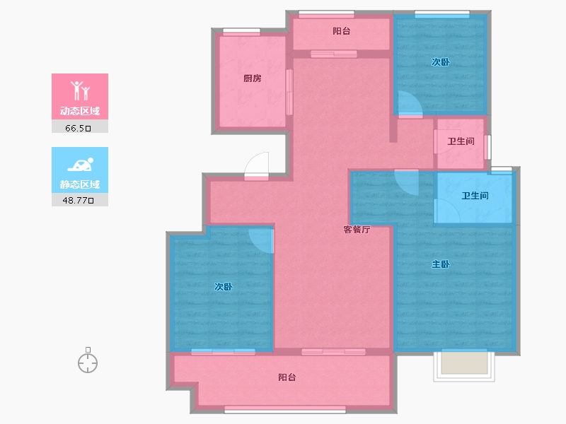 河南省-南阳市-中奥唐河府-103.48-户型库-动静分区