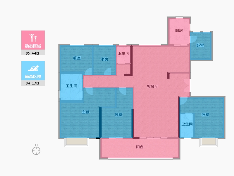 浙江省-湖州市-碧桂园黄金时代-172.01-户型库-动静分区