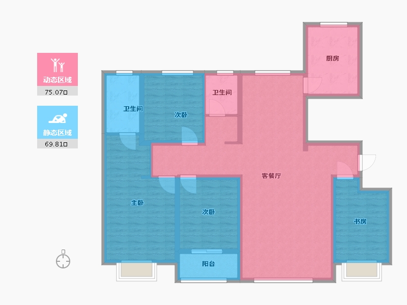 山东省-东营市-金御华府-130.00-户型库-动静分区