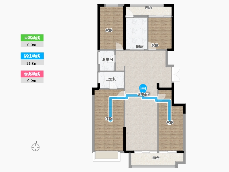 北京-北京市-金地·璟宸-120.31-户型库-动静线