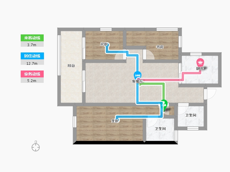 福建省-南平市-中桥名都-72.14-户型库-动静线