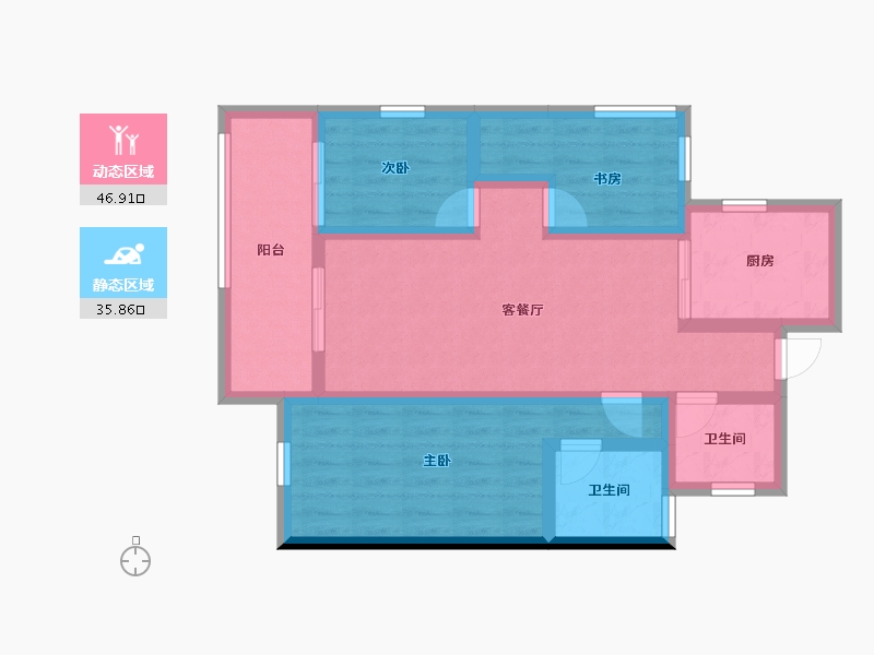 福建省-南平市-中桥名都-72.14-户型库-动静分区