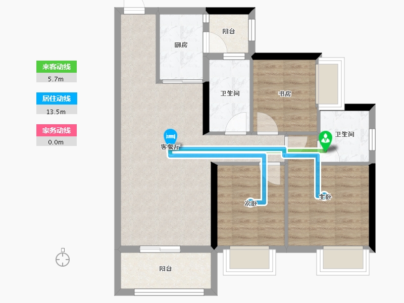 福建省-南平市-鑫盛富贵名门-69.96-户型库-动静线