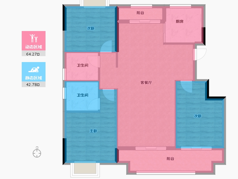 安徽省-阜阳市-铂顺府-97.00-户型库-动静分区