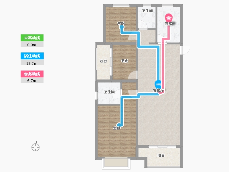 江西省-南昌市-桃花源筑-94.46-户型库-动静线