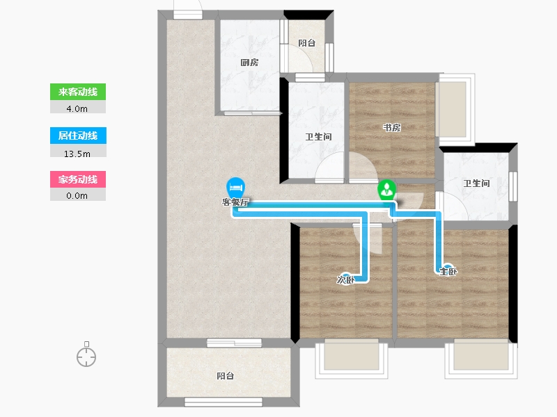 福建省-南平市-鑫盛富贵名门-68.91-户型库-动静线