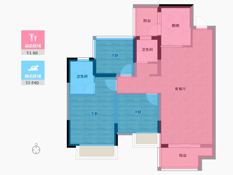 山东省-济南市-昌建·君悦府-75.37-户型库-动静分区