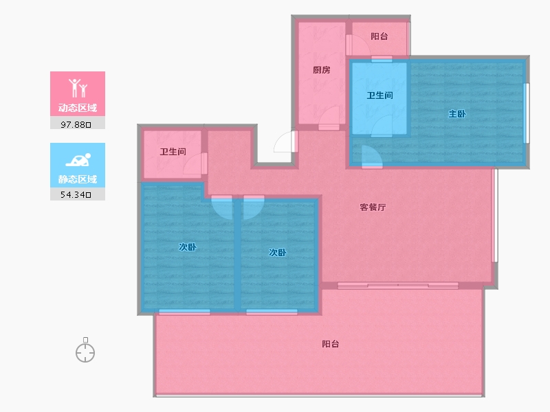 云南省-保山市-翰樘城逸府-138.04-户型库-动静分区