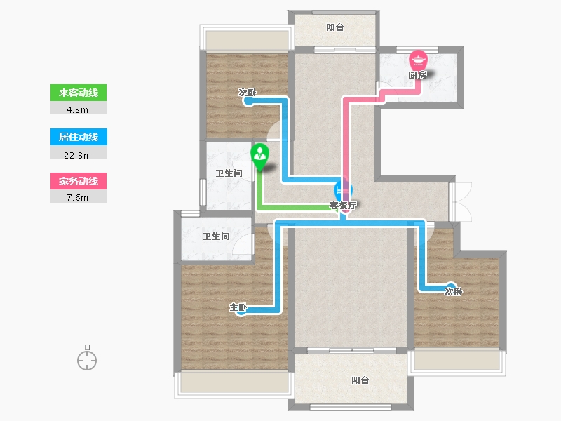 河南省-信阳市-华府书香苑五期-117.12-户型库-动静线