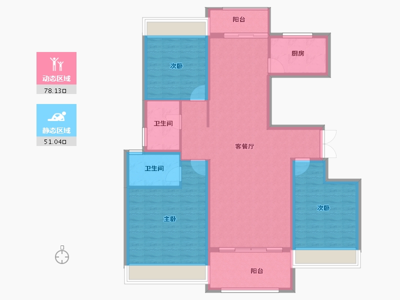 河南省-信阳市-华府书香苑五期-117.12-户型库-动静分区