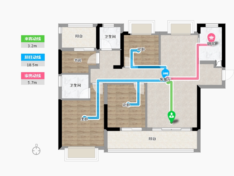 福建省-漳州市-建发和著-98.00-户型库-动静线