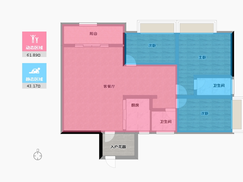 海南省-儋州市-儋州万国文旅城-98.33-户型库-动静分区