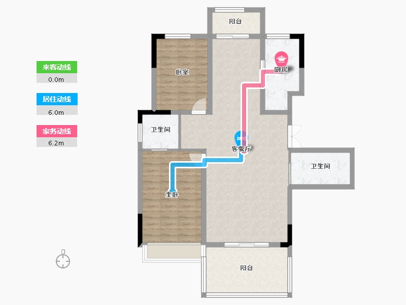 安徽省-六安市-兴茂悠然南山-104.00-户型库-动静线