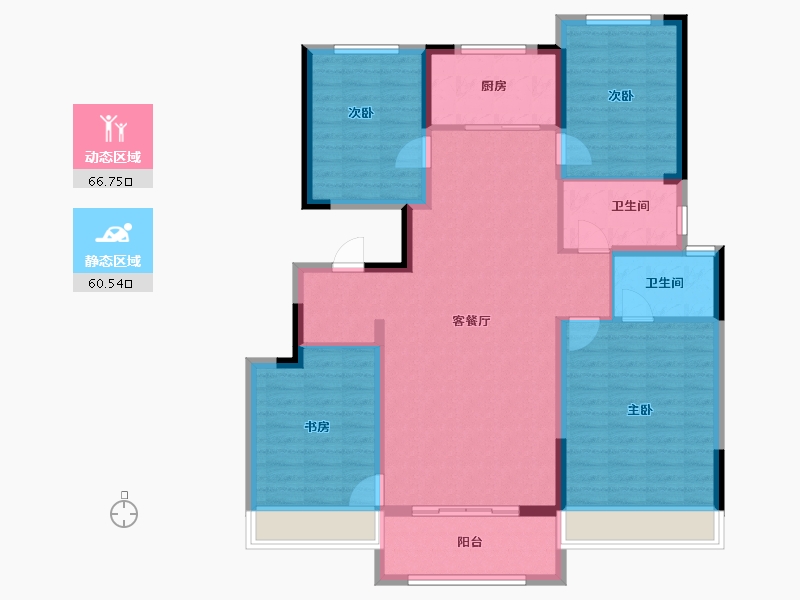 河南省-信阳市-华府书香苑五期-115.05-户型库-动静分区