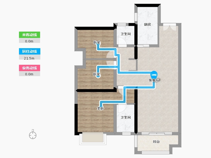 广东省-东莞市-金色半山-78.40-户型库-动静线