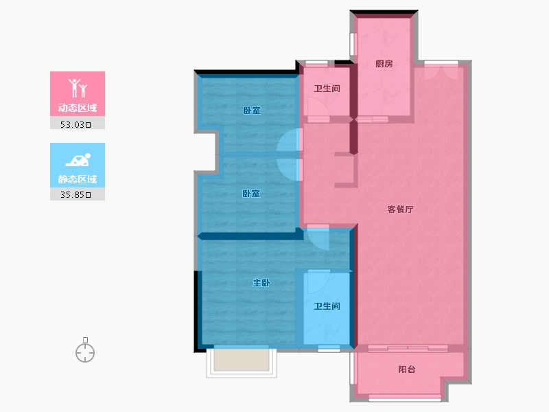 广东省-东莞市-金色半山-78.40-户型库-动静分区