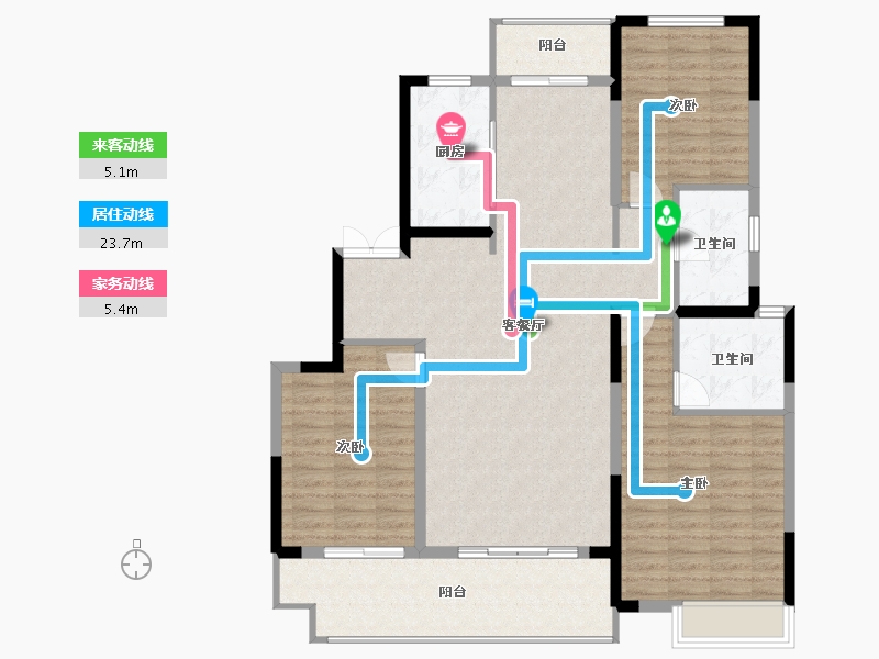 河南省-信阳市-东方今典印象湖山-125.83-户型库-动静线