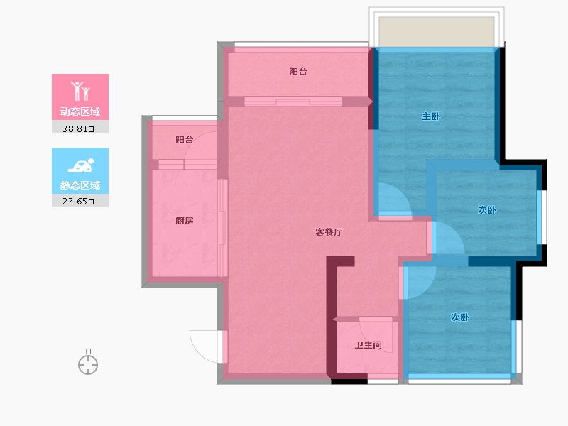 四川省-内江市-远达世纪城-54.18-户型库-动静分区