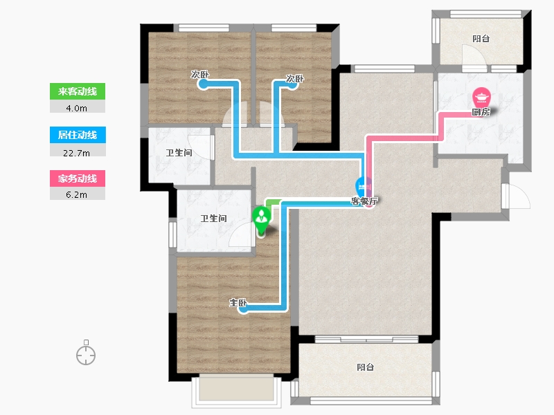 浙江省-湖州市-湖州恒大珺睿府-99.21-户型库-动静线