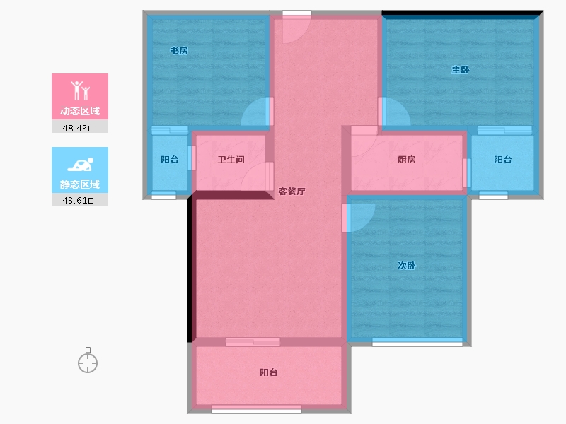 福建省-南平市-邵武宏林·世纪城-80.86-户型库-动静分区