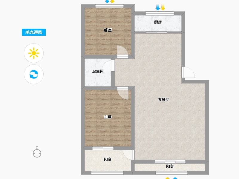 山东省-潍坊市-青云瑞景园.-82.59-户型库-采光通风