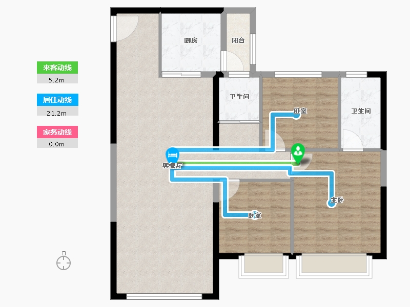 新疆维吾尔自治区-乌鲁木齐市-乌鲁木济碧桂园三期-101.60-户型库-动静线