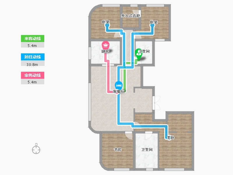 新疆维吾尔自治区-乌鲁木齐市-绿城百合留香苑-128.26-户型库-动静线